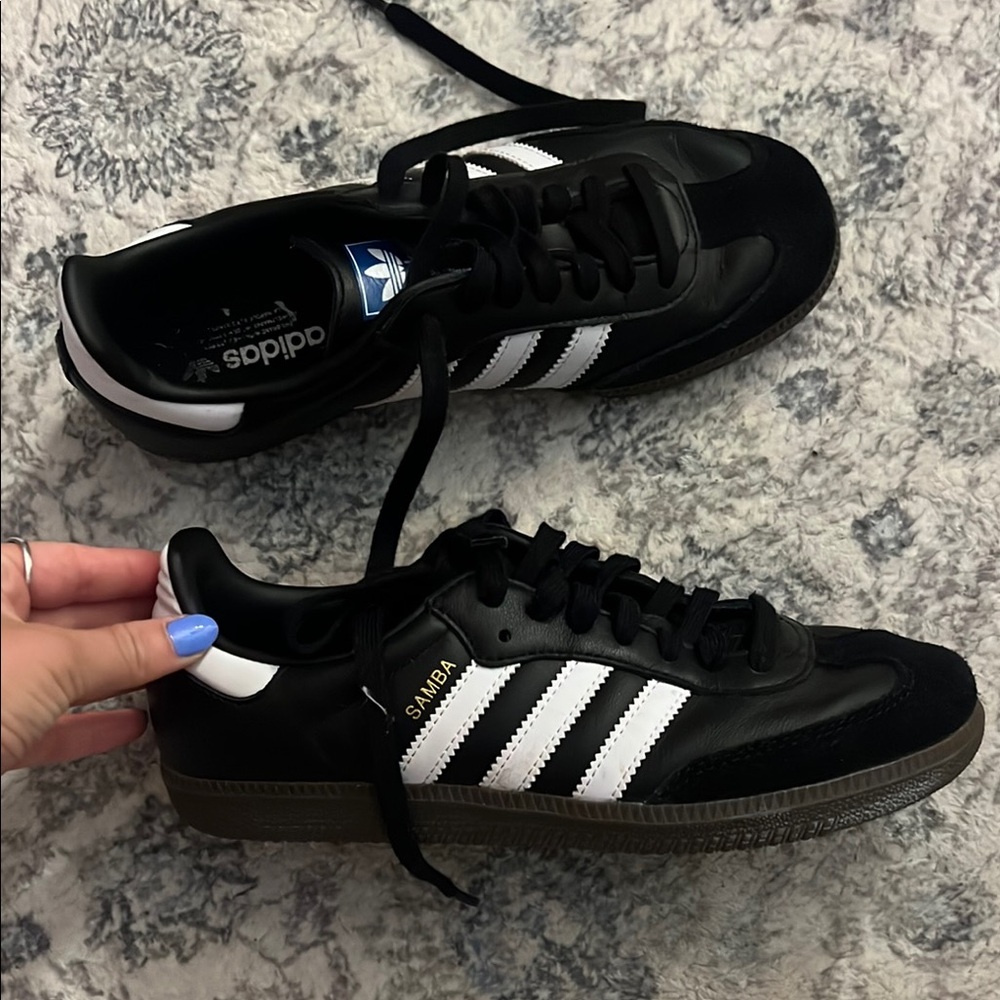 Adidas Samba Black Leather Sneakers